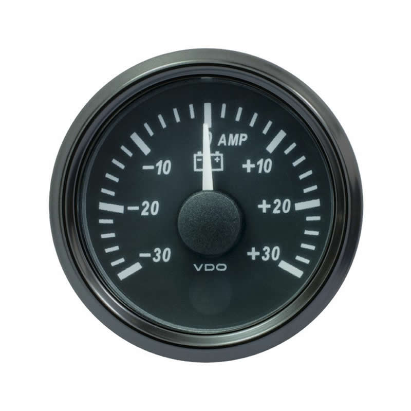 VDO SingleViu 0247 Ammeter 30A Black 52mm gauge